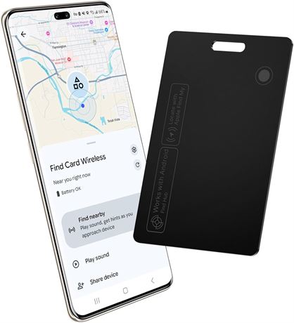 KINDEEP Localisateur de carte pour portefeuille AirTag, IP68, Bluetooth