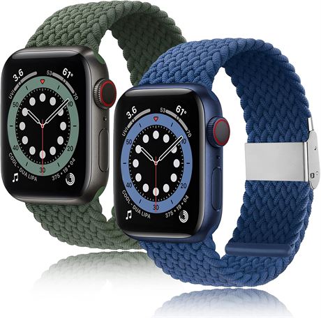 2 Pack Braided Solo Loop for Apple Watch Band