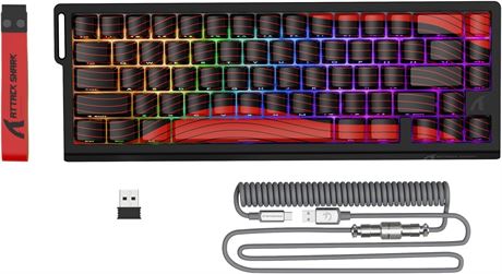 MAMBASNAKE Attack Shark X68PRO HE Wireless Keyboard, 0.01mm RT, 8000Hz - Red