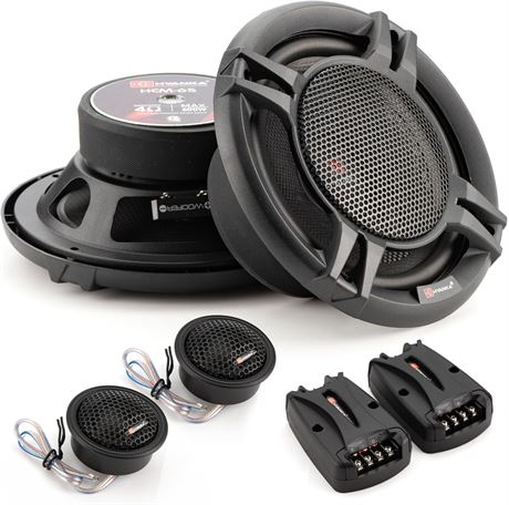 H YANKA HCM-65 6.5" Component Car Speakers, 600W Set with Crossovers