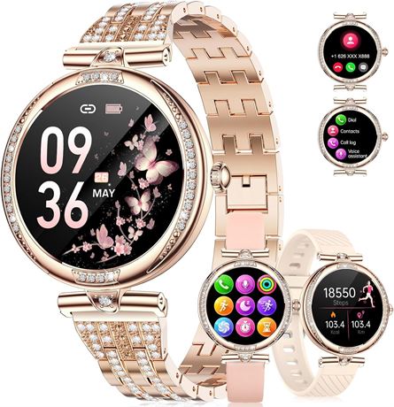 LIGE Women Smart Watch: Calls, 1.19" AMOLED, HR/Sleep, 110+ Modes, IP68
