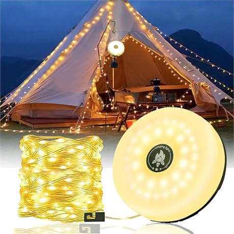 Guirlande camping USB 5 modes, étanche, 10m, randonnée, jardin