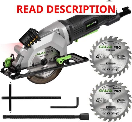 GALAX PRO Circular Saw 4A 3500RPM with Laser Guide, 1-11/16" Depth (90 )