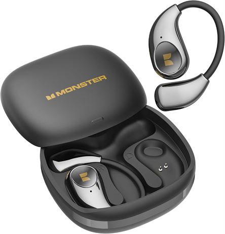 Monster Open Ear AC510 Bluetooth 6.0 Earbuds, Type-C, 30H Playback, IPX6