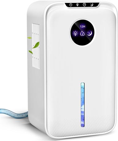 3500 cu ft Dehumidifier with Drain Hose, 88oz Tank, Quiet, Small Rooms