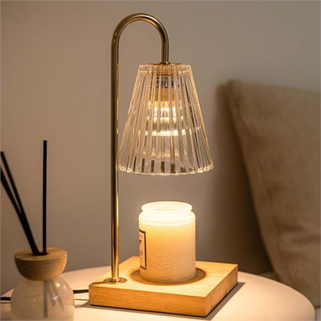 Lampe Chauffe-Bougie Marycele, Dimmable, 2 Ampoules, Décor Maison
