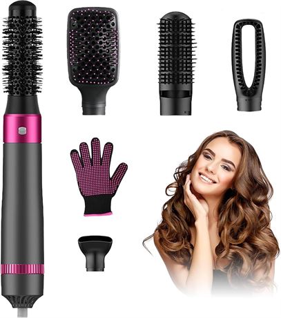 5 in 1 Hair Dryer Brush - Ionic Hot Air Brush & Volumizer Styler Combo