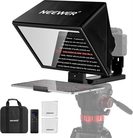 NEEWER X12B T l prompteur relevable 12" en aluminium, contr le par parapp