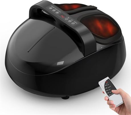 Foot Massager with Heat, 5 Modes, 9-Level, Shiatsu Kneading, Remote