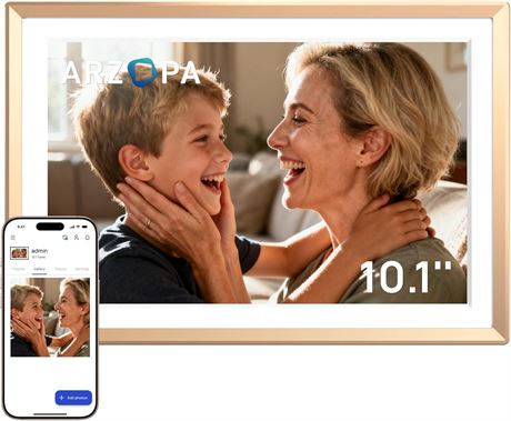ARZOPA Cadre photo num rique WiFi 10,1" IPS  cran tactile m tal intelligent