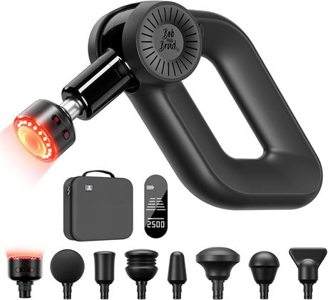 BOB AND BRAD Pistolet de massage D6 Ultra avec IR, amplitude 16 mm, 7 t tes