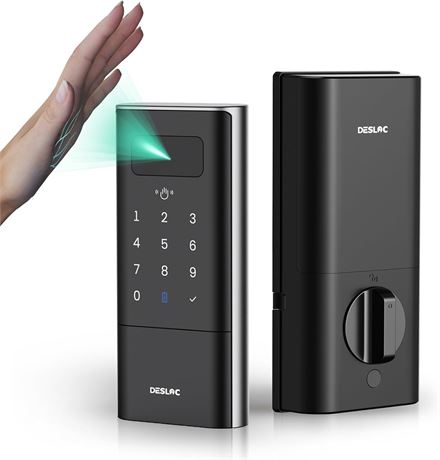 DESLOC K140 Plus Smart Lock with Palm Vein, Keypad, App Control, Auto Lock