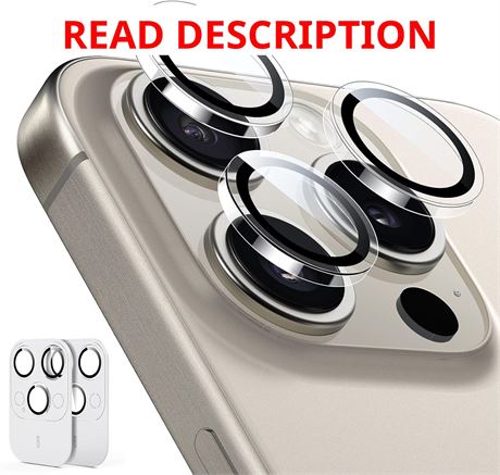 ESR 2-Pack Lens Protectors for iPhone 15 Pro Max/15 Pro/14 Pro Max/14 Pro
