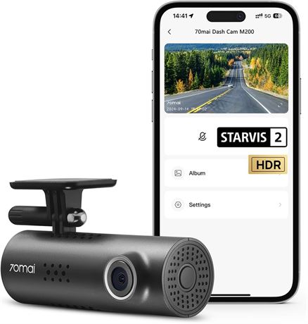 70mai M200 1080P Dash Cam STARVIS2 IMX662 HDR WiFi Voice Control Small DashCam