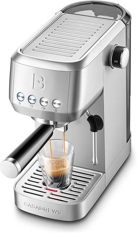 CASABREWS 3700 Stainless Steel Espresso Machine Steam Wand, 20-Bar Pump