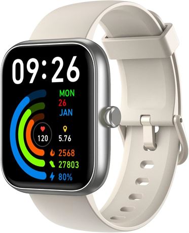 Smart Watch for Men & Women 1.8" Bluetooth Call Fitness Tracker, Alexa Built-in