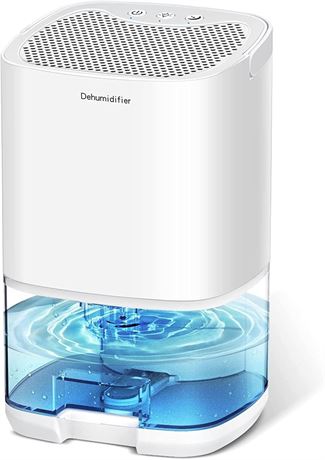 Gocheer 35oz Dehumidifier for Bedroom 2500 cu ft Auto Shutoff, Quiet, White