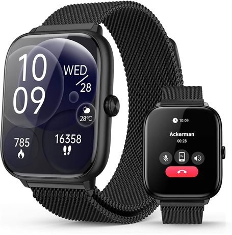 2025 Men's Smartwatch: 2.06" AMOLED, IP68, Sports, HR/SpO2/Sleep