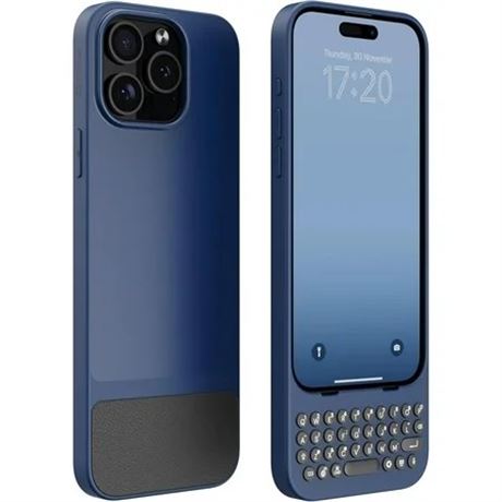 Royal Ink Keyboard Case for iPhone 15 Pro   Premium Typing