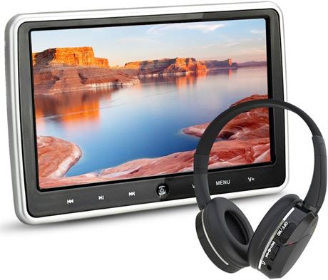 Wide Screen Ultra Thin Headrest Portable Car DVD Player 10.1-inch TFT LCD
