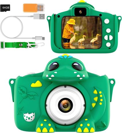 Appareil photo enfant selfie 64Go 3-8 ans cadeau anniversaire
