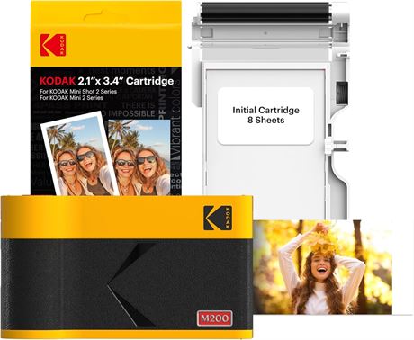 KODAK Mini 2 ERA 4PASS Printer 2.1x3.4 + 68 Sheets Yellow