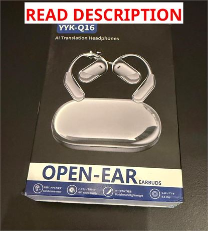 Open-Ear Earbuds with AI Translation, HiFi Sound, Bluetooth 5.4, Portable