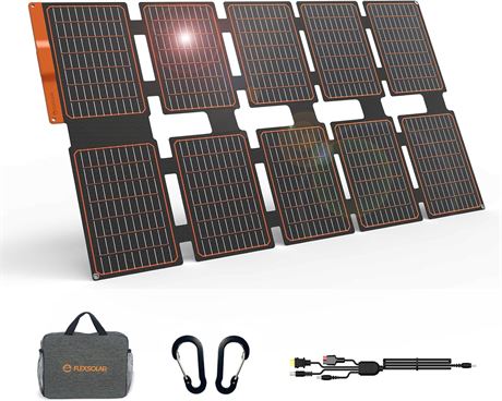 FlexSolar 100W Portable Solar Panel Charger Foldable Waterproof PD3.0