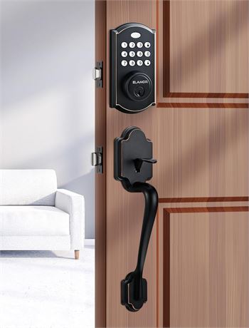 Serrure de Porte ELAMOR M19, Entrée sans Clé, 50 Codes Utilisateurs