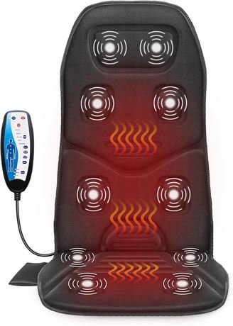 Comfier Heated Massage Seat Cushion 10 Vibration Motors 3 Heat Pads
