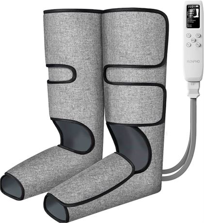 RENPHO Air Compression Leg Massager Smart Pressure Sensor, Cordless/Plug-in