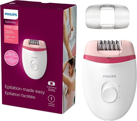 Philips Satinelle Essential Corded Compact Epilator for Women BRE235/04