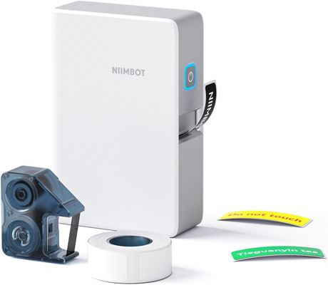 NIIMBOT N1 Label Maker with Tape, Bluetooth Printer, Rechargeable, White