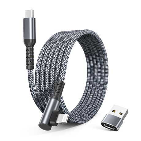 Basesailor USB-C to Lightning Charger Cable 6.6ft, 90  PD with USB-A
