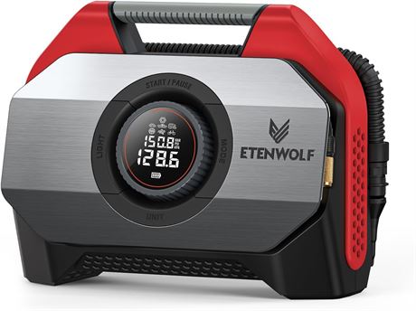 ETENWOLF VORTEX S6 Cordless Heavy-Duty Tire Inflator, Dual Cylinder