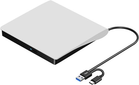 ROOFULL lecteur graveur CD DVD externe USB-C/3.0, portable, Mac/Windows