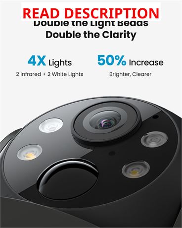 ieGeek Solar Wireless Camera, 2K WiFi Security, 360  PTZ, Alexa