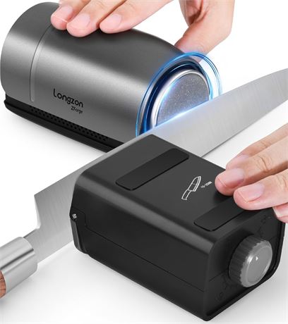 Longzon ZForge Electric Rolling Knife Sharpener, Adjustable 10 25  Angles