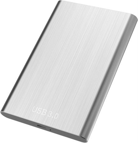 Portable External Hard Drive USB 3.0 for PC/Windows, Xbox One (2TB, Silver)