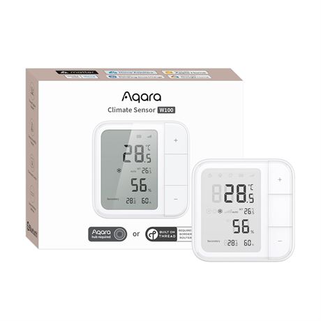 Aqara W100 Smart Climate Sensor (Thread/Zigbee)   Temp & Humidity, Matter