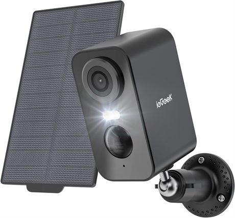ieGeek caméra sécurité solaire 2K WiFi extérieur vision nocturne couleur