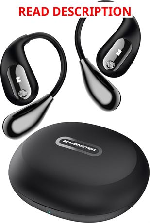 Monster AC210 Wireless Headphones, Bluetooth 5.4, 30h Type-C, IPX5, Black