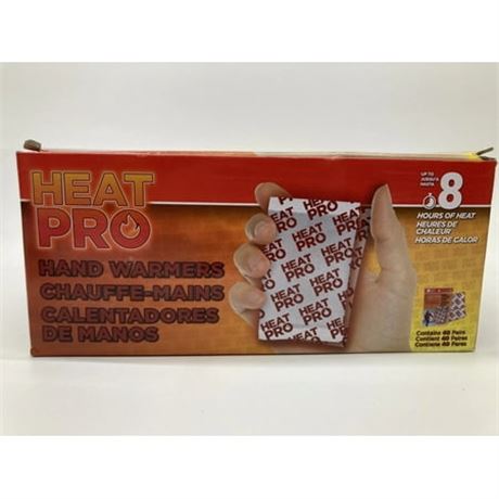 Heat Pro 40 Pairs Hand Warmers up to 8 Hours Heat!