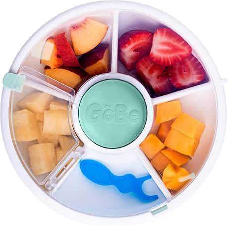 GoBe boîte goûter enfant 5 compartiments + dragonne autocollants