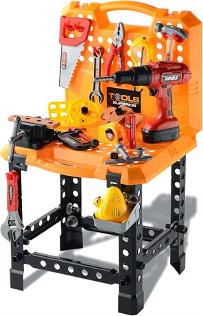 Kids Workbench - Toy Choi s Pretend Play Series 82-Piece Tool Bench