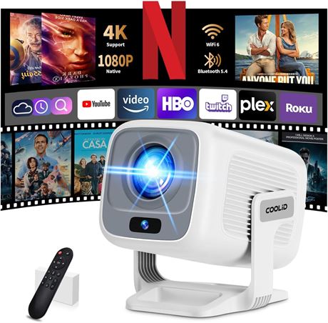 Built-in App Mini Projector 1080P FHD, WiFi/Bluetooth, 180  Keystone