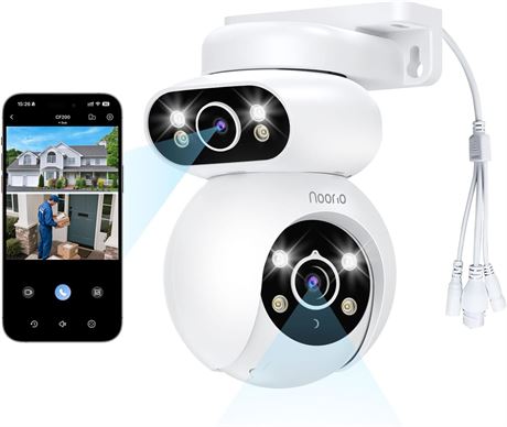 Ocloseli Dual Lens 2K Camera, Auto Tracking 360  PTZ, Night Vision, WiFi
