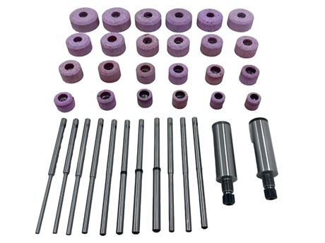 Sioux Valve Seat Grinding Wheels Set 24 Pcs with 11 Pcs Pilots + 2 Holders