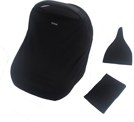 Baby Car Seat Cover, Multi-Use Nursing & Shopping Cart Cover, Black