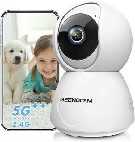 2.5K WiFi Indoor Security Camera 360° Pet Monitor with Night Vision